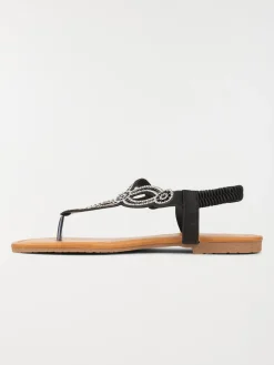 Sandales strass noires femme (37-42)