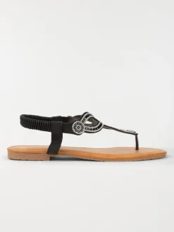 Sandales strass noires femme (37-42)