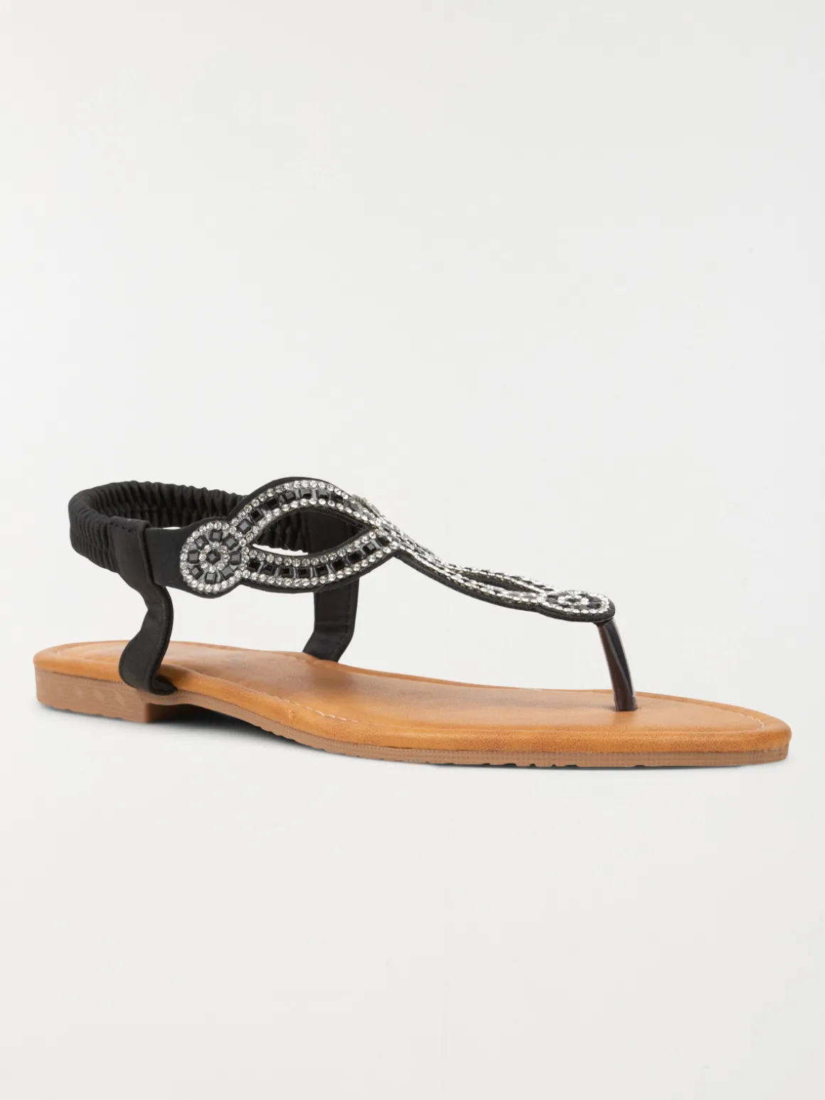Sandales strass noires femme (37-42)