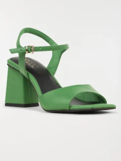 Sandales vertes à talon femme (37-40)