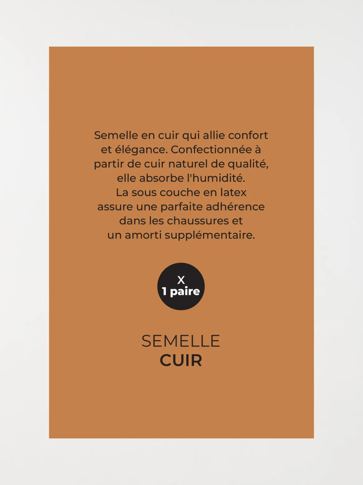 Semelle classique cuir (36-45)