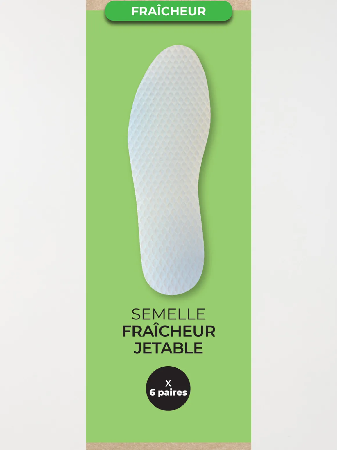 Semelle fraîcheur jetable 6 paires