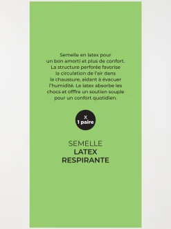 Semelle latex respirante 1 paire