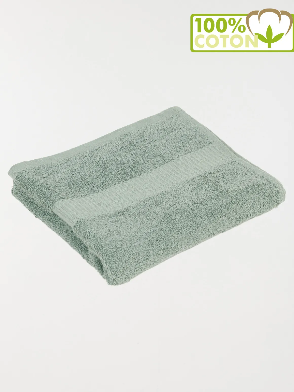 Serviette de toilette sauge 50 x 90 cm