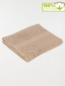 Serviette de toilette taupe 50 x 90 cm