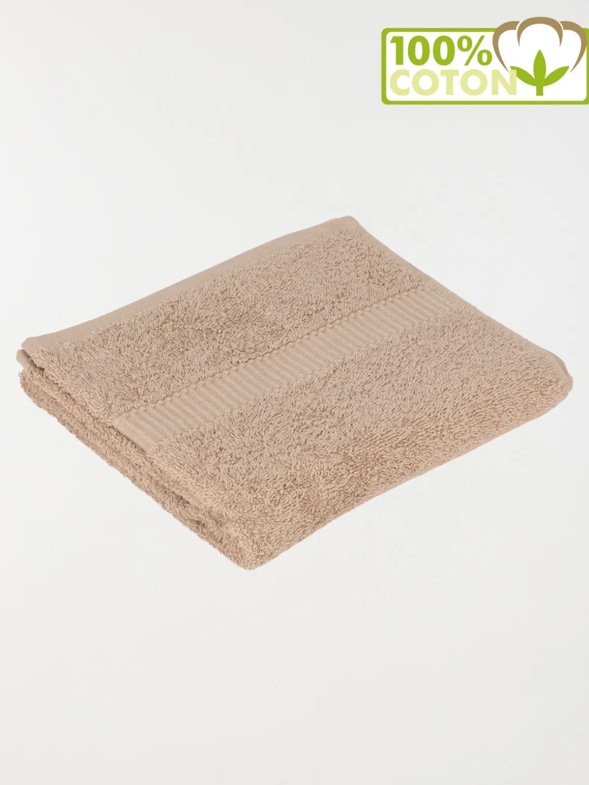 Serviette de toilette taupe 50 x 90 cm