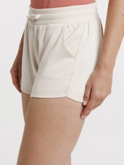 Short basique beige grisé femme