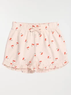 Short basique motif cerise fille (3-36M)