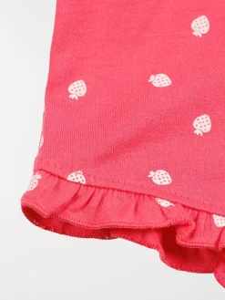Short basique motif fraise fille (3-36M)