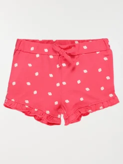 Short basique motif fraise fille (3-36M)