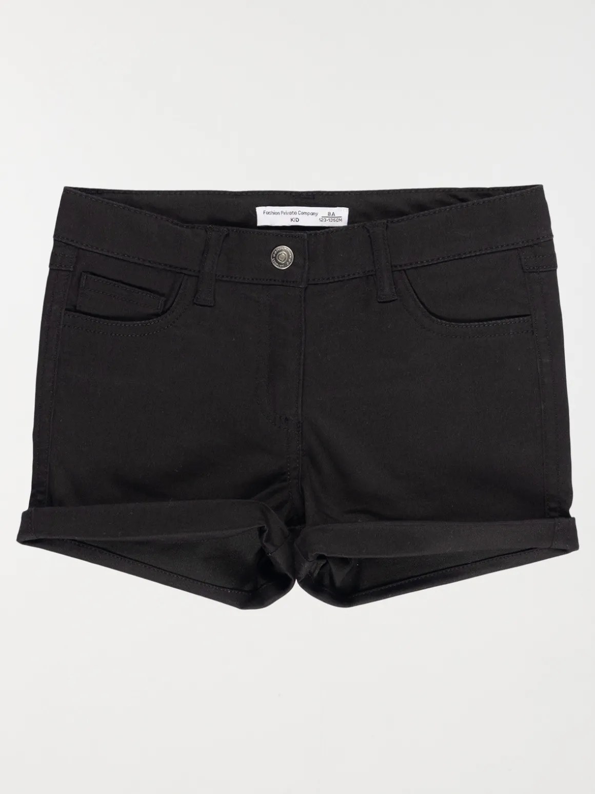 Short basique noir fille (3-12A)