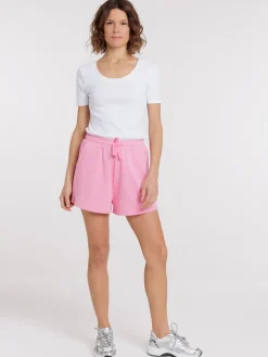 Short basique uni rose femme