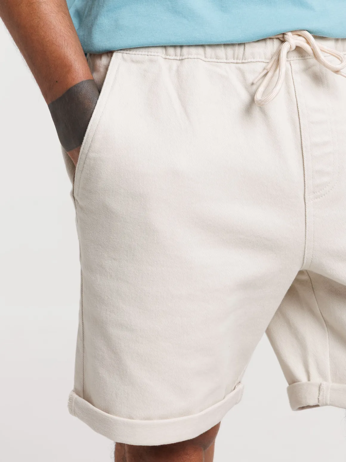 Short beige clair homme