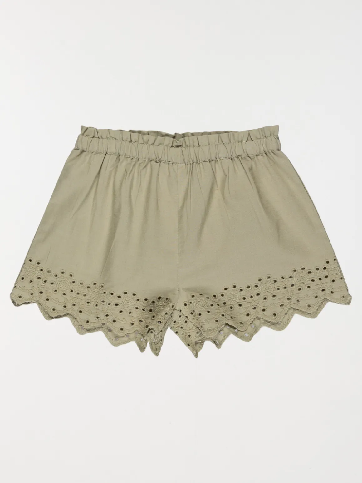 Short broderie sauge fille (3-24M)