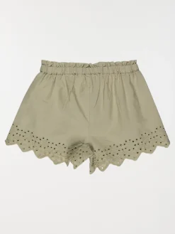 Short broderie sauge fille (3-24M)