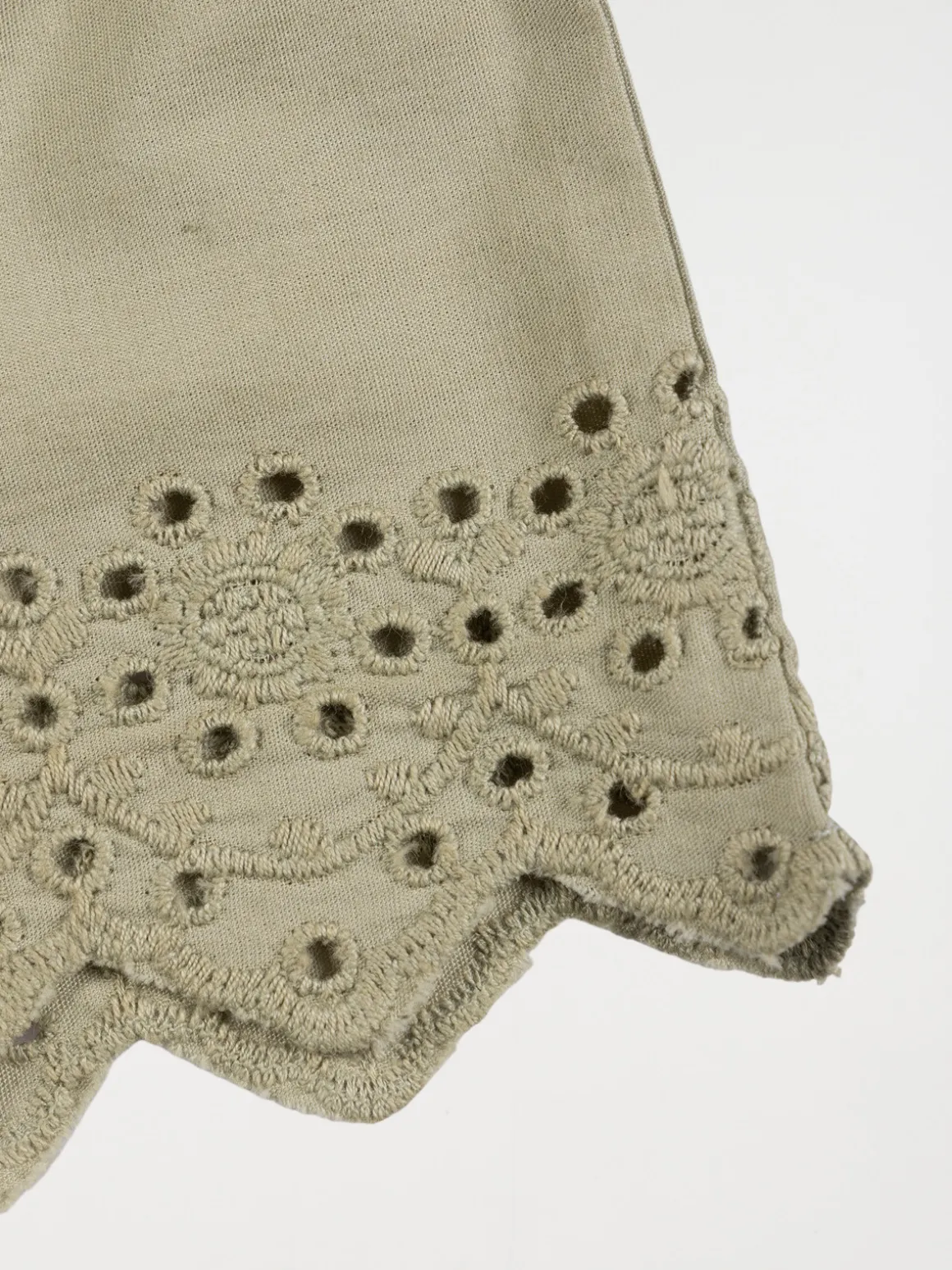 Short broderie sauge fille (3-24M)