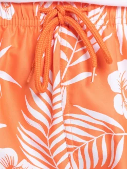 Short de bain imprimé feuillage homme