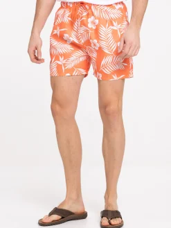 Short de bain imprimé feuillage homme