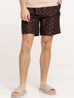 Short de bain motif palmier homme