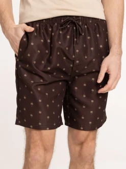Short de bain motif palmier homme