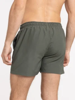 Short de bain olive homme