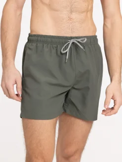 Short de bain olive homme