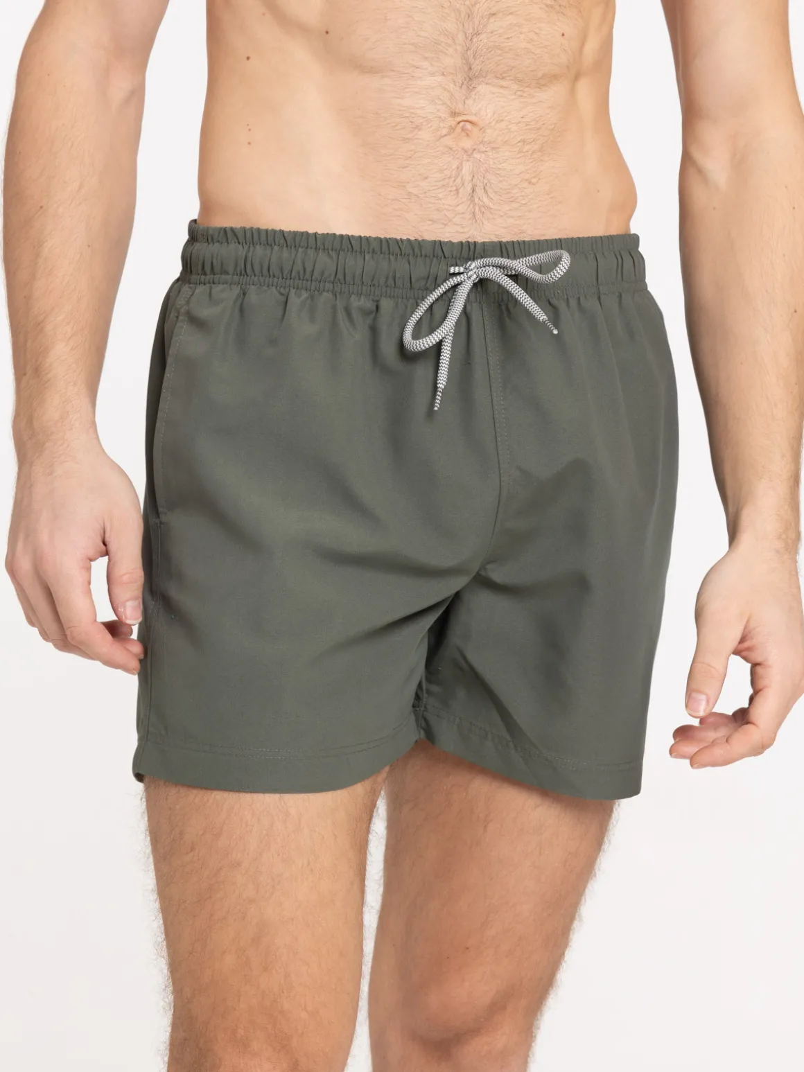 Short de bain olive homme
