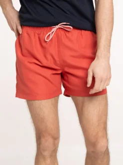 Short de bain rouge brûlé homme