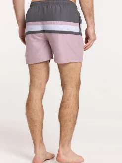 Short de bain violet grisé homme