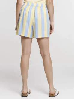 Short de nuit à rayures femme