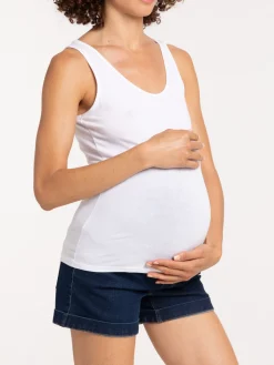 Short en jean maternité brut femme