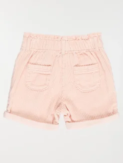 Short en velours rose baby fille (3-36M)