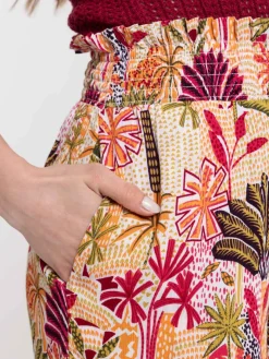 Short fluide imprimé floral femme