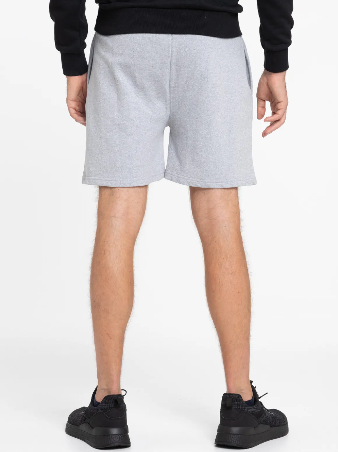 Short gris chiné homme