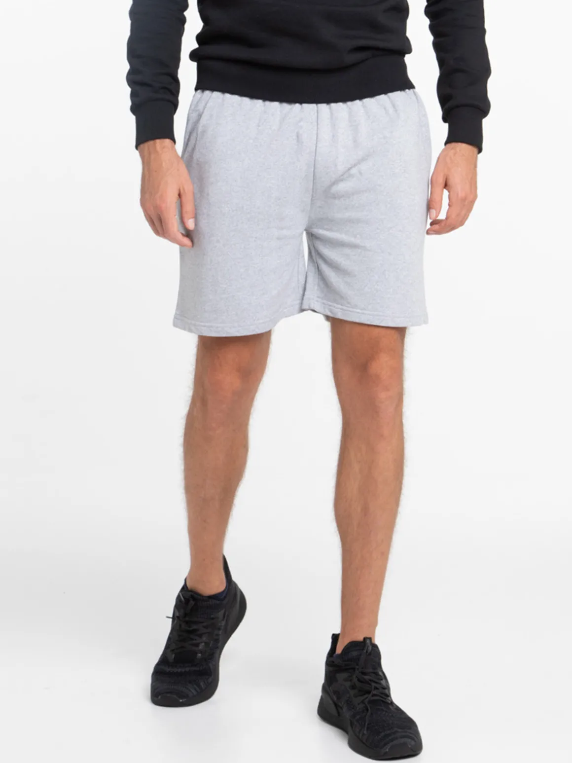 Short gris chiné homme