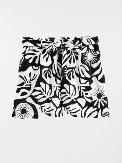 Short imprimé noir et blanc femme