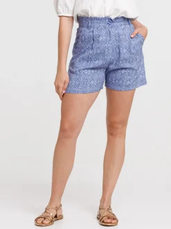 Short imprimé sunset blue femme