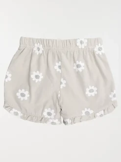 Short motif fleuri fille (3-36M)