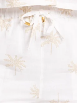 Short motif palmier taille haute femme