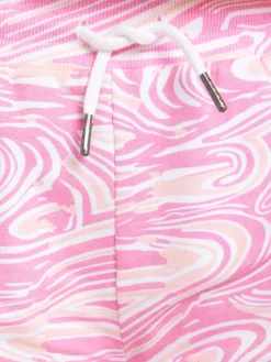 Short rose imprimé en molleton femme