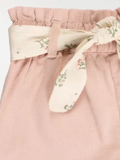 Short velours rose smoke fille (3-36M)