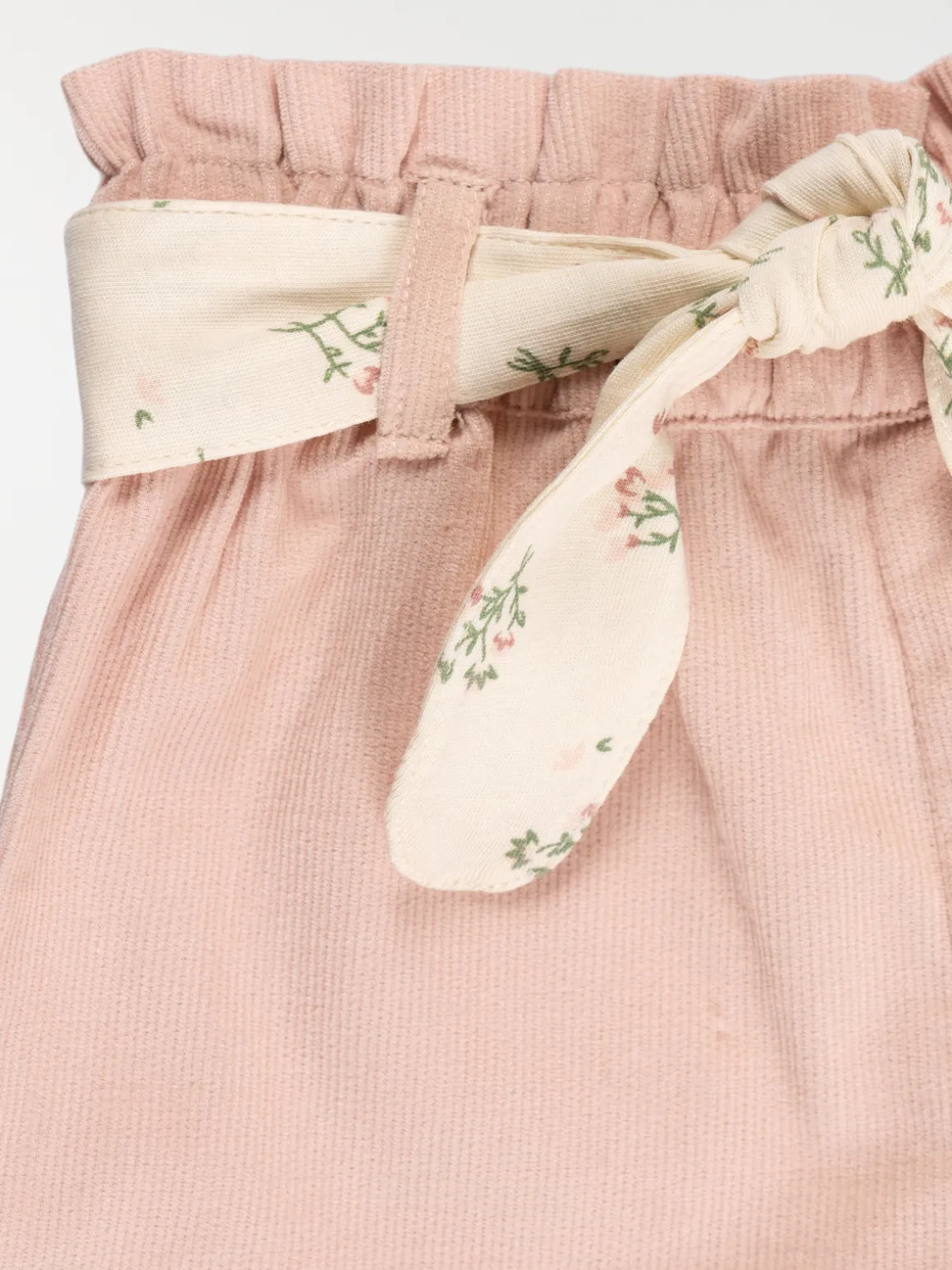 Short velours rose smoke fille (3-36M)