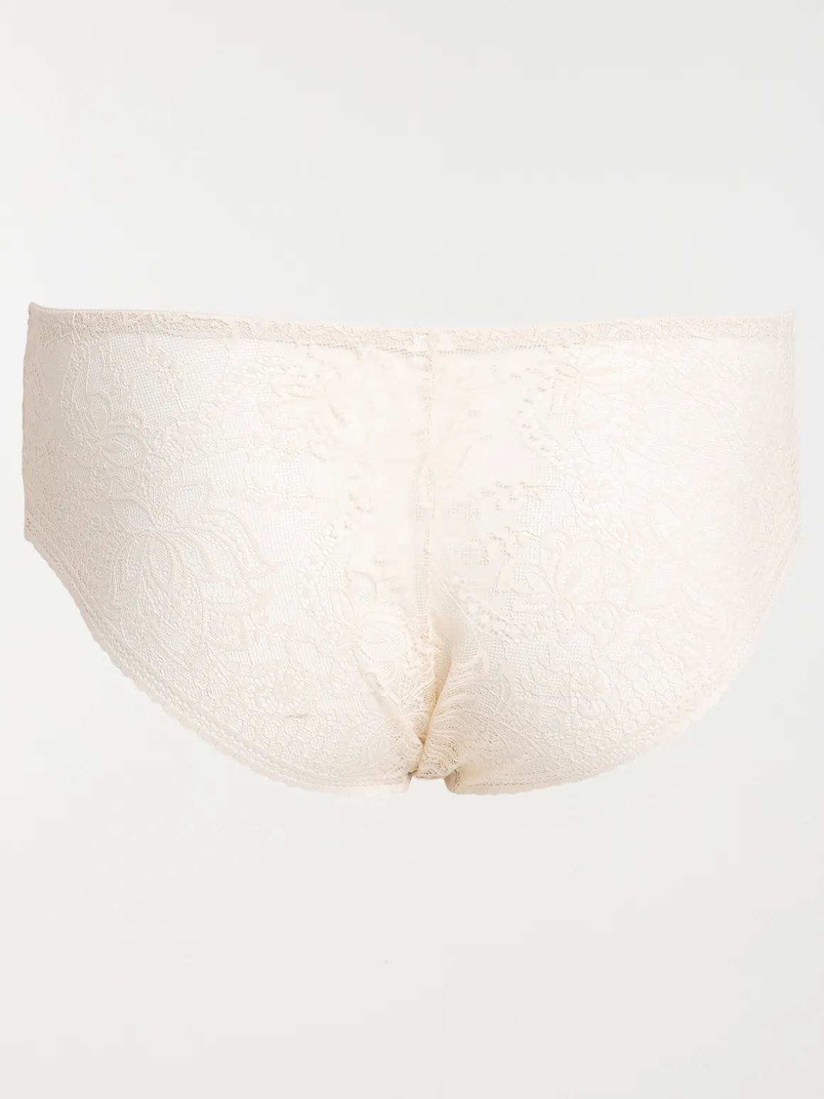 Shorty dentelle crème femme (46-52)