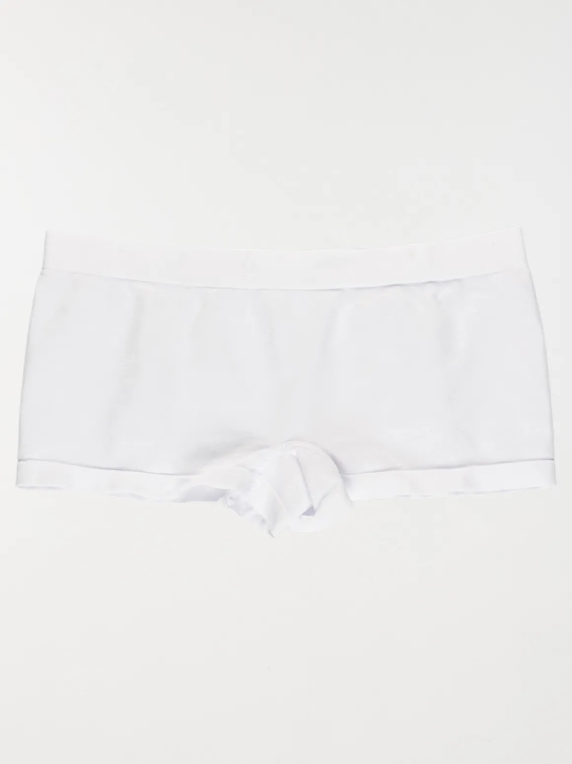 Shorty microfibre blanc femme