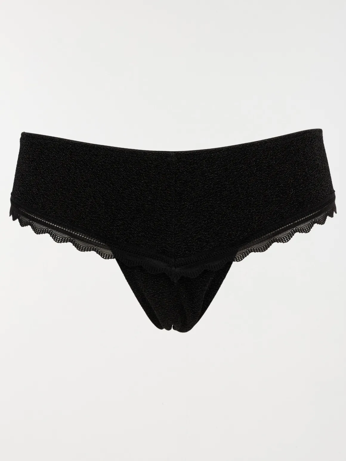Shorty string noir femme (S-XL)