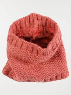 Snood tricot baroque pink fille