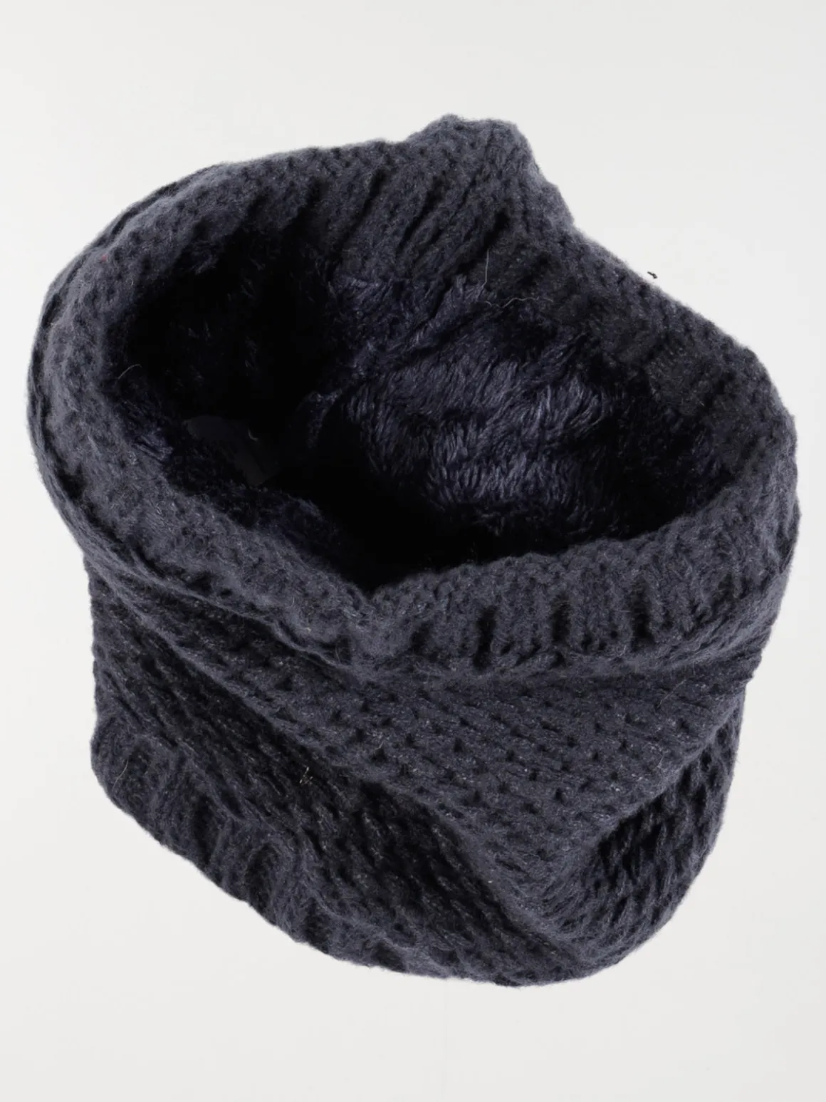 Snood tricot marine navy fille