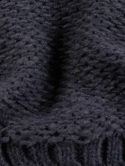 Snood tricot marine navy fille