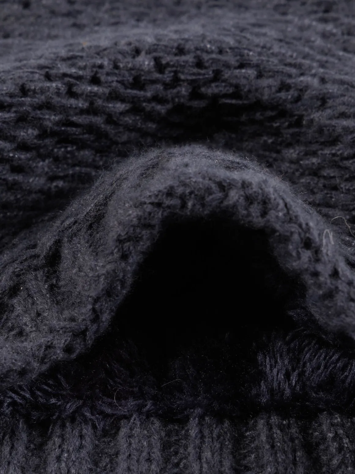 Snood tricot marine navy fille