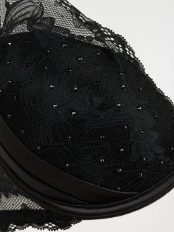 Soutien-gorge en dentelle studs noir